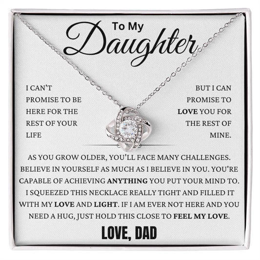 Feel My Love And Light Daughter Love Knot Necklace