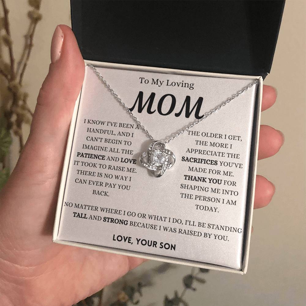 Mom I Can Never Pay You Back Love Knot Necklace