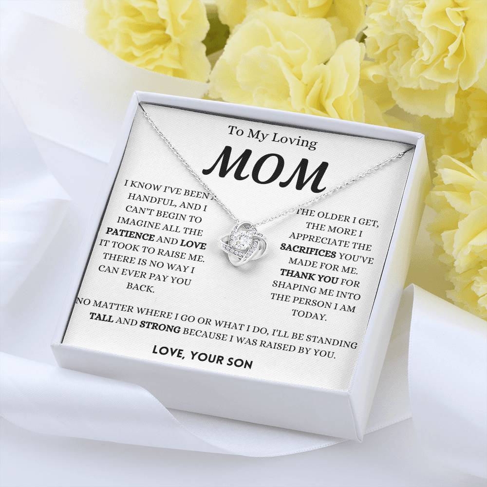 Mom I Can Never Pay You Back Love Knot Necklace