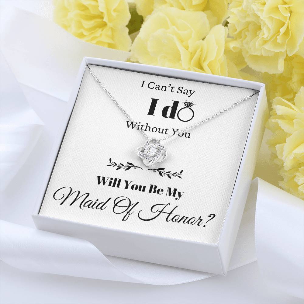 Be My Maid Of Honor Love Knot Necklace