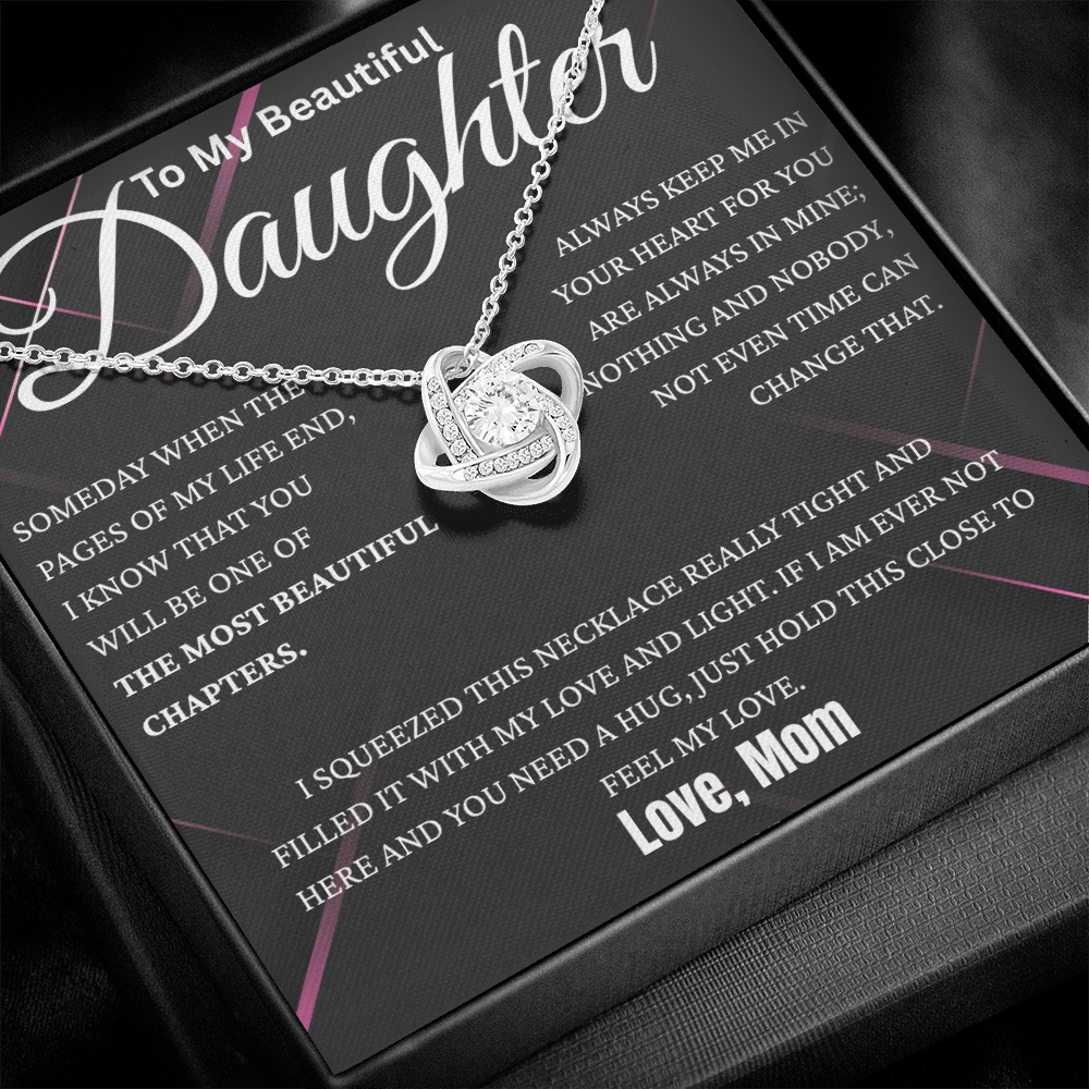 My Precious Daughter Love Knot Necklace From Mom
