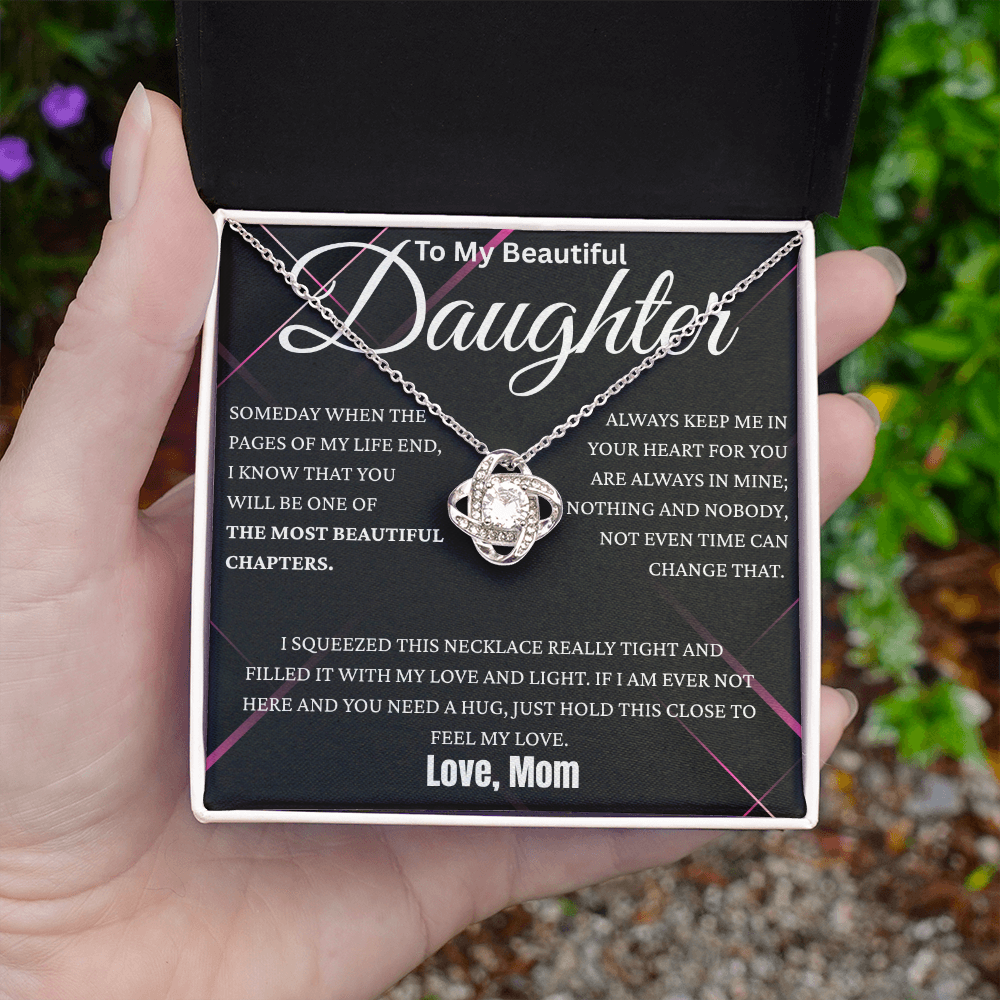 My Precious Daughter Love Knot Necklace From Mom