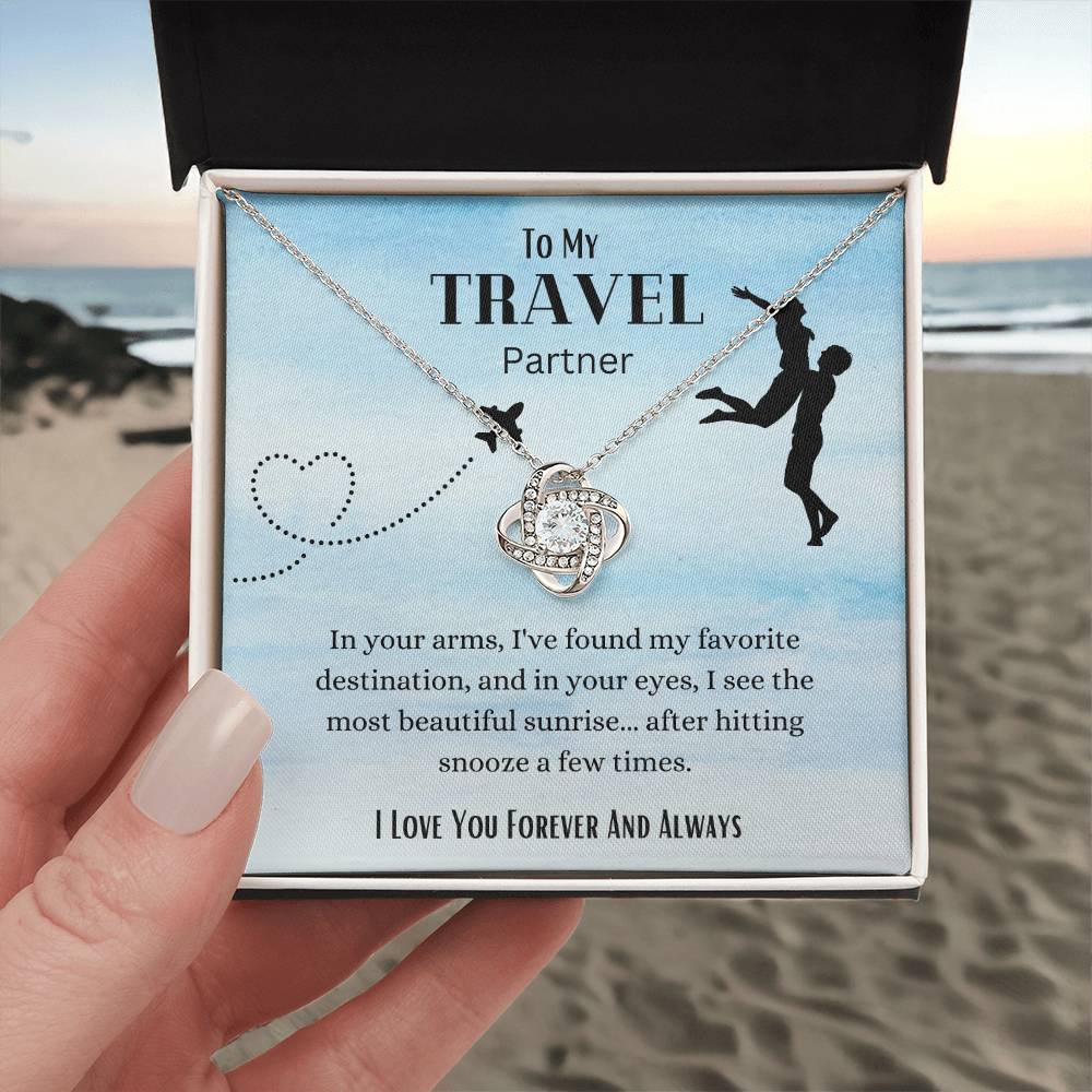 To y Travel Partner Love Knot Necklac