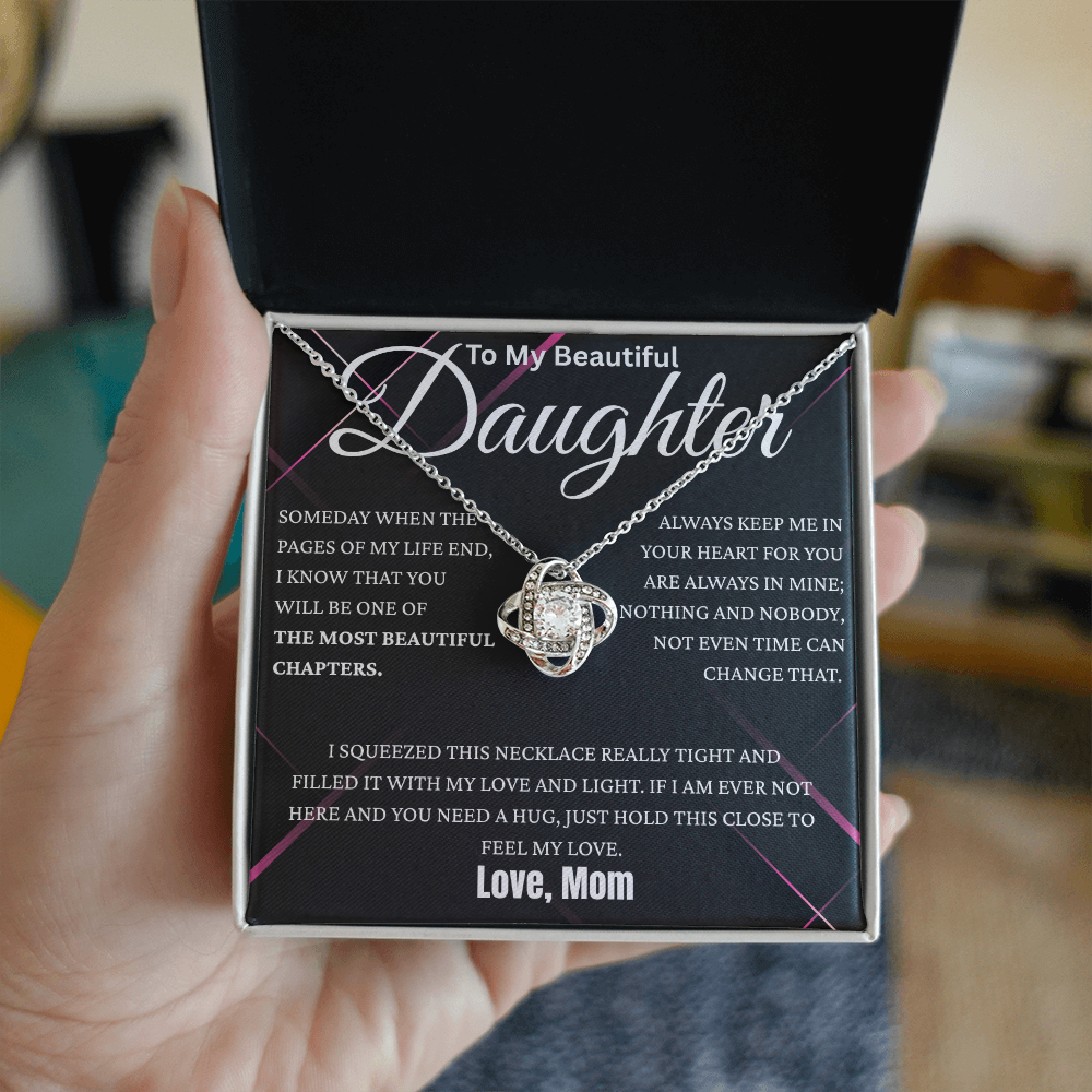 My Precious Daughter Love Knot Necklace From Mom