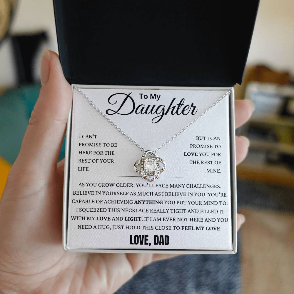 Feel My Love And Light Daughter Love Knot Necklace