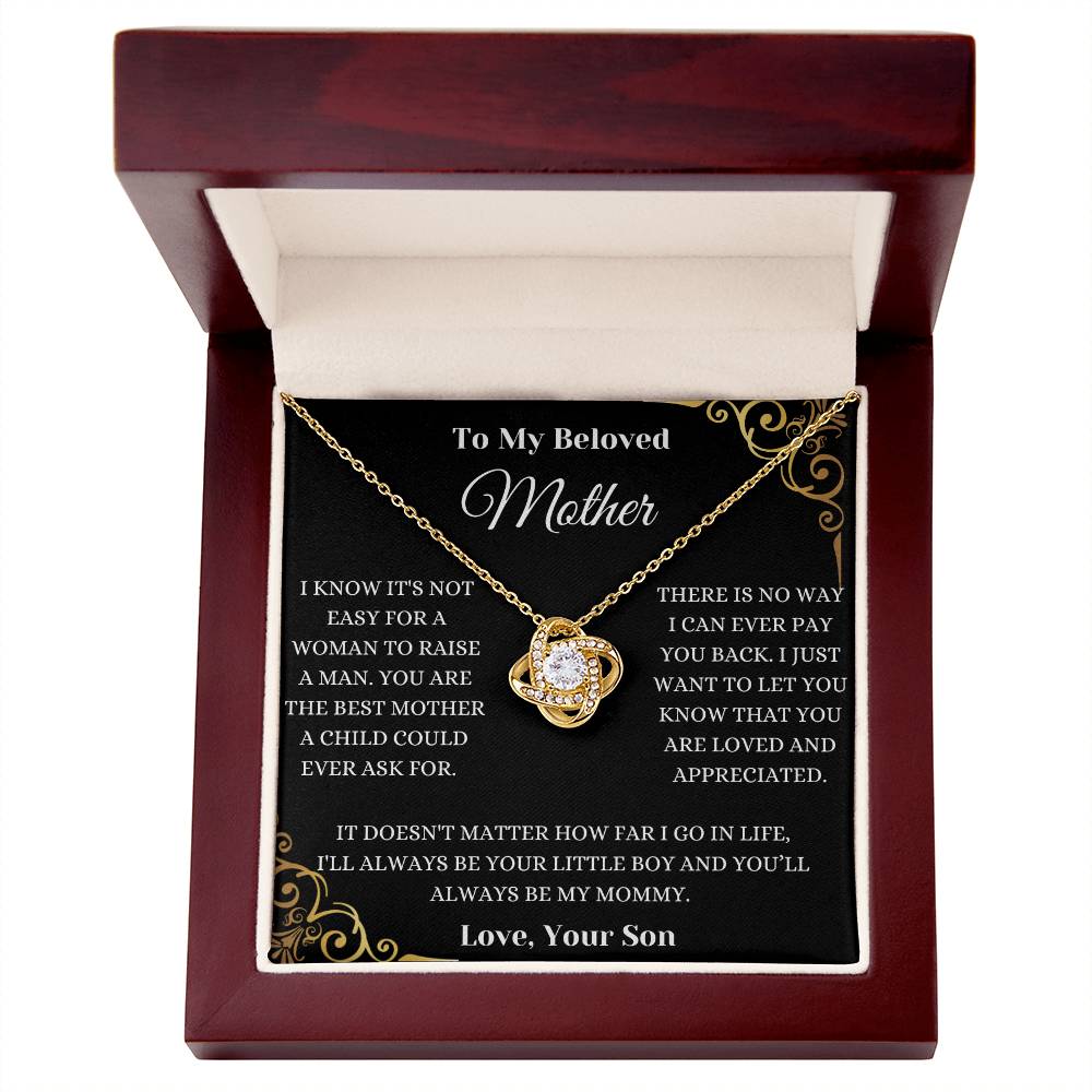 I Will Always Be Your Little Boy Love Knot Necklace
