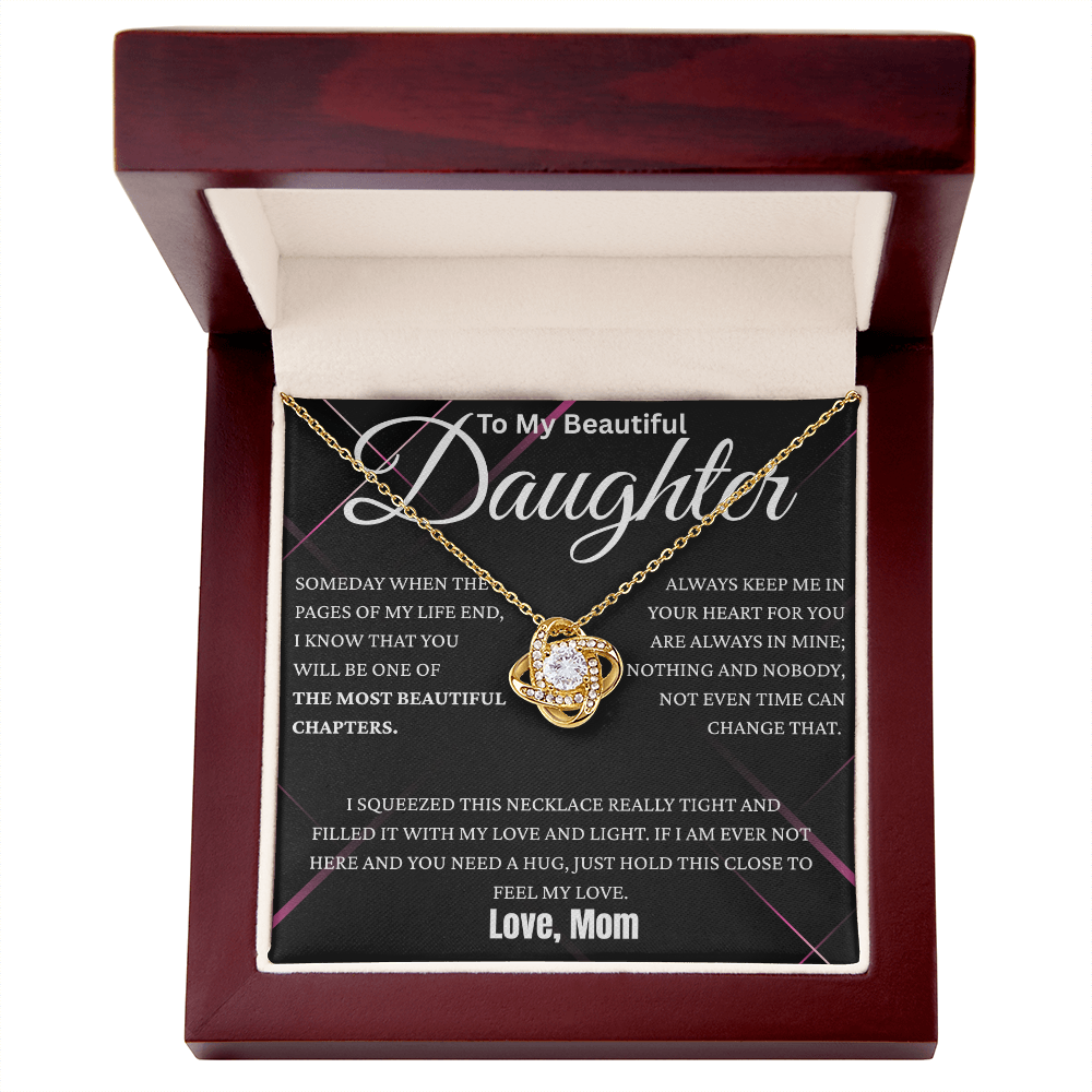 My Precious Daughter Love Knot Necklace From Mom