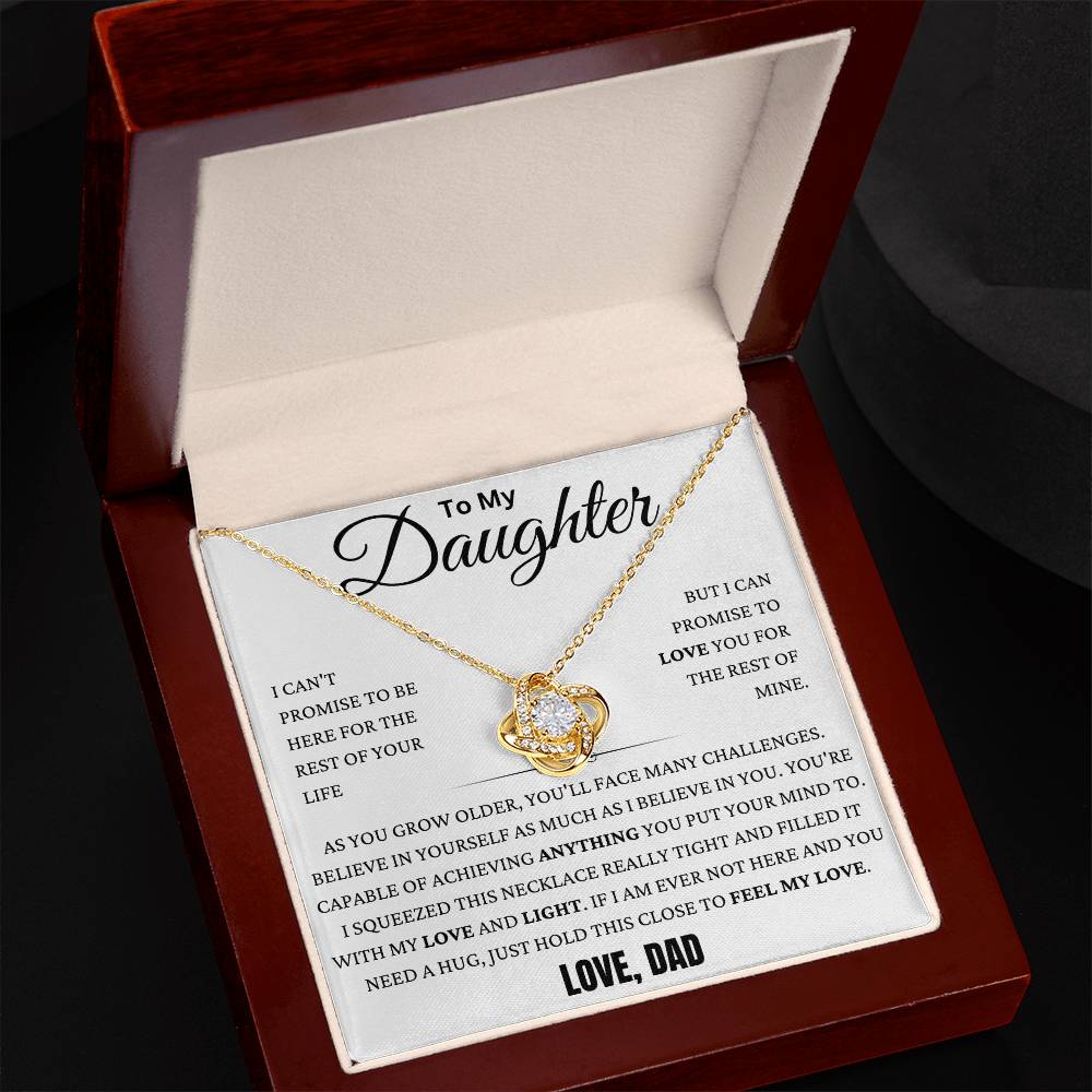 Feel My Love And Light Daughter Love Knot Necklace