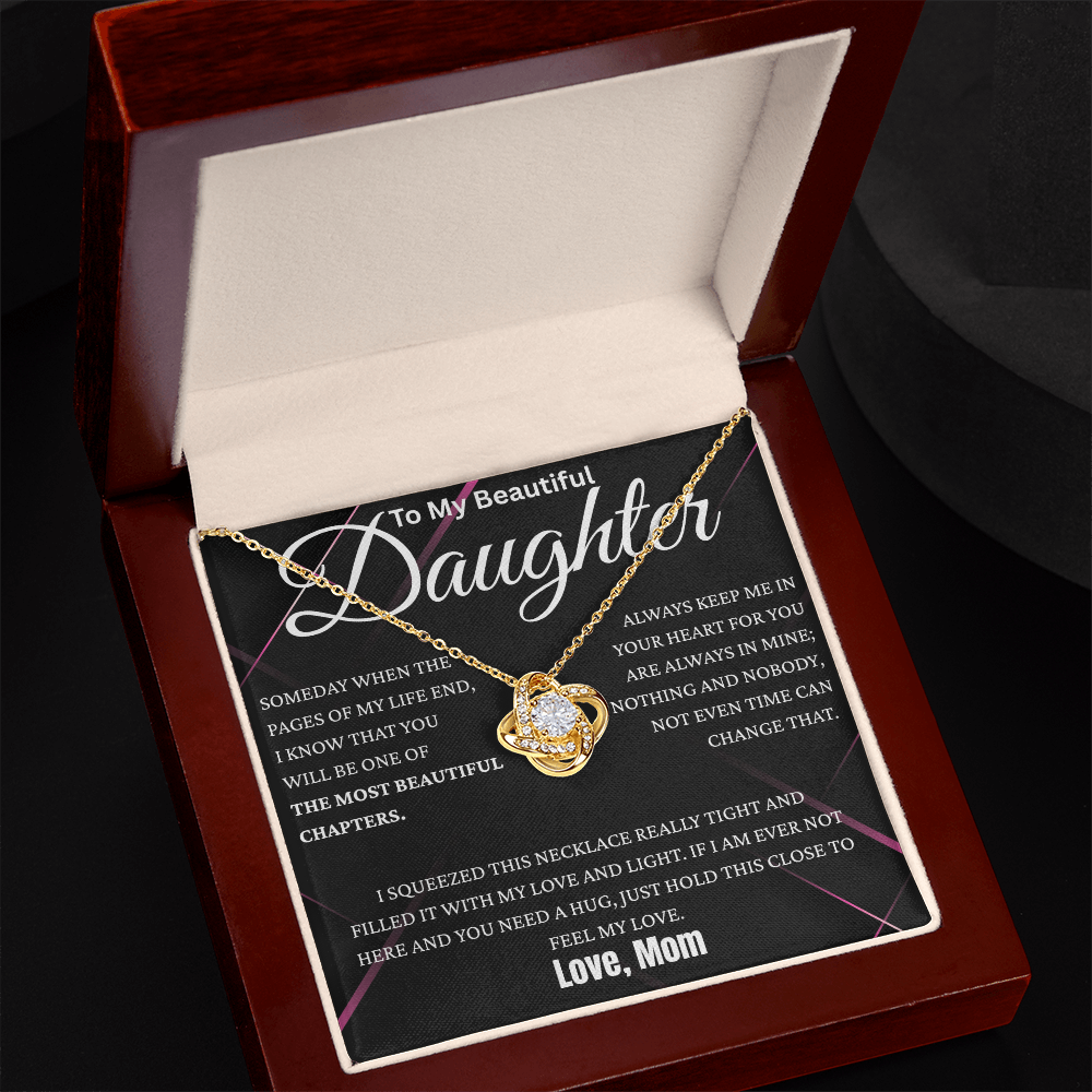 My Precious Daughter Love Knot Necklace From Mom