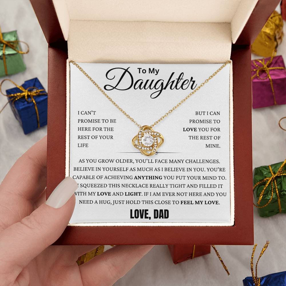 Feel My Love And Light Daughter Love Knot Necklace