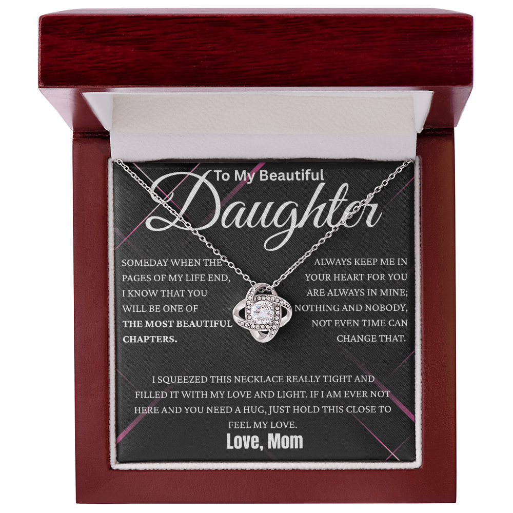 My Precious Daughter Love Knot Necklace From Mom