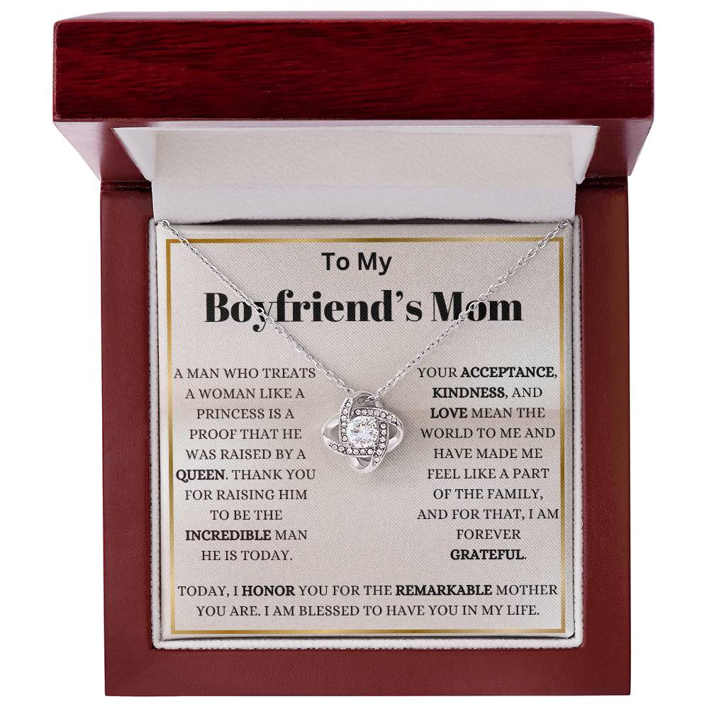 My Boyfriend's Mom My Blessing Love Knot Necklace
