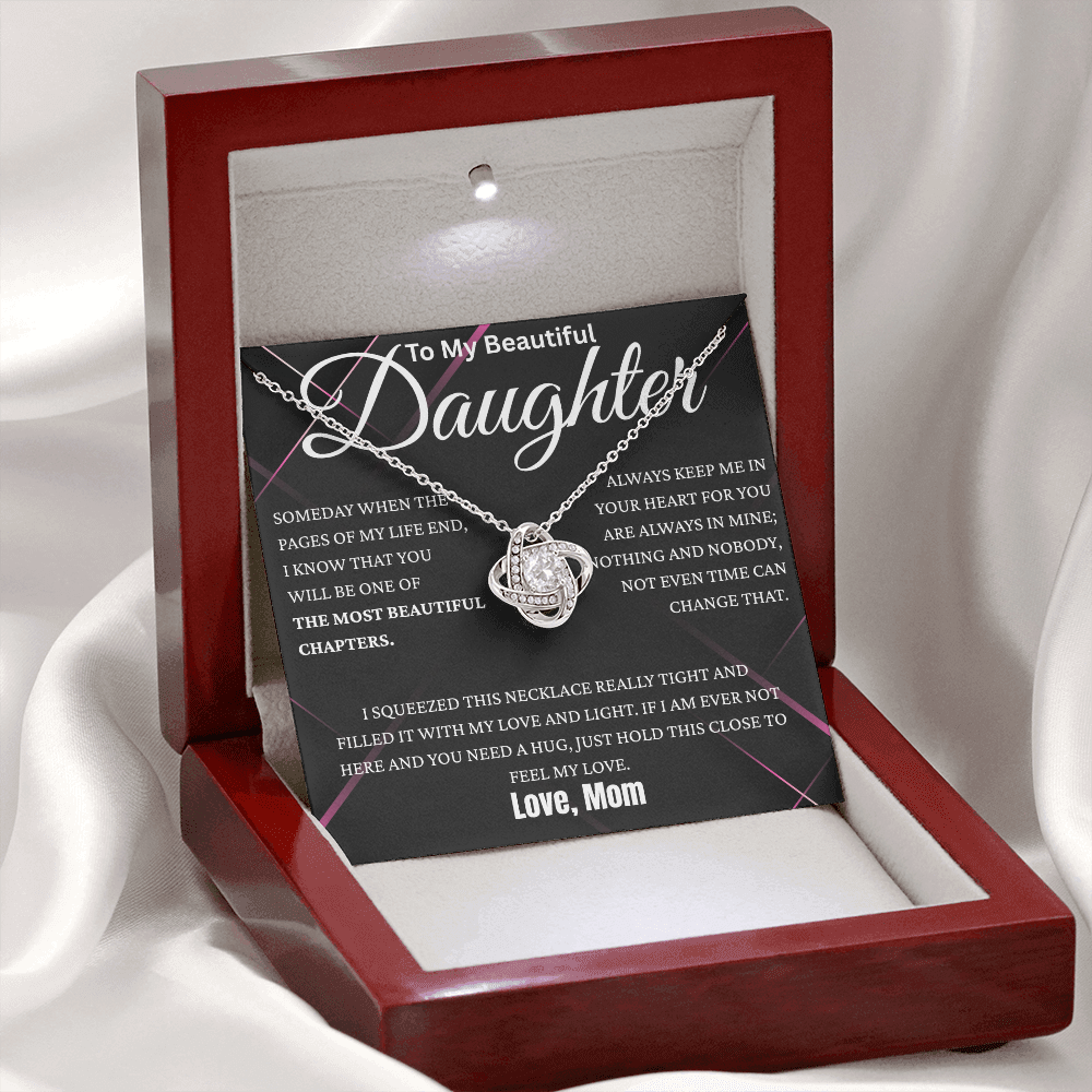 My Precious Daughter Love Knot Necklace From Mom