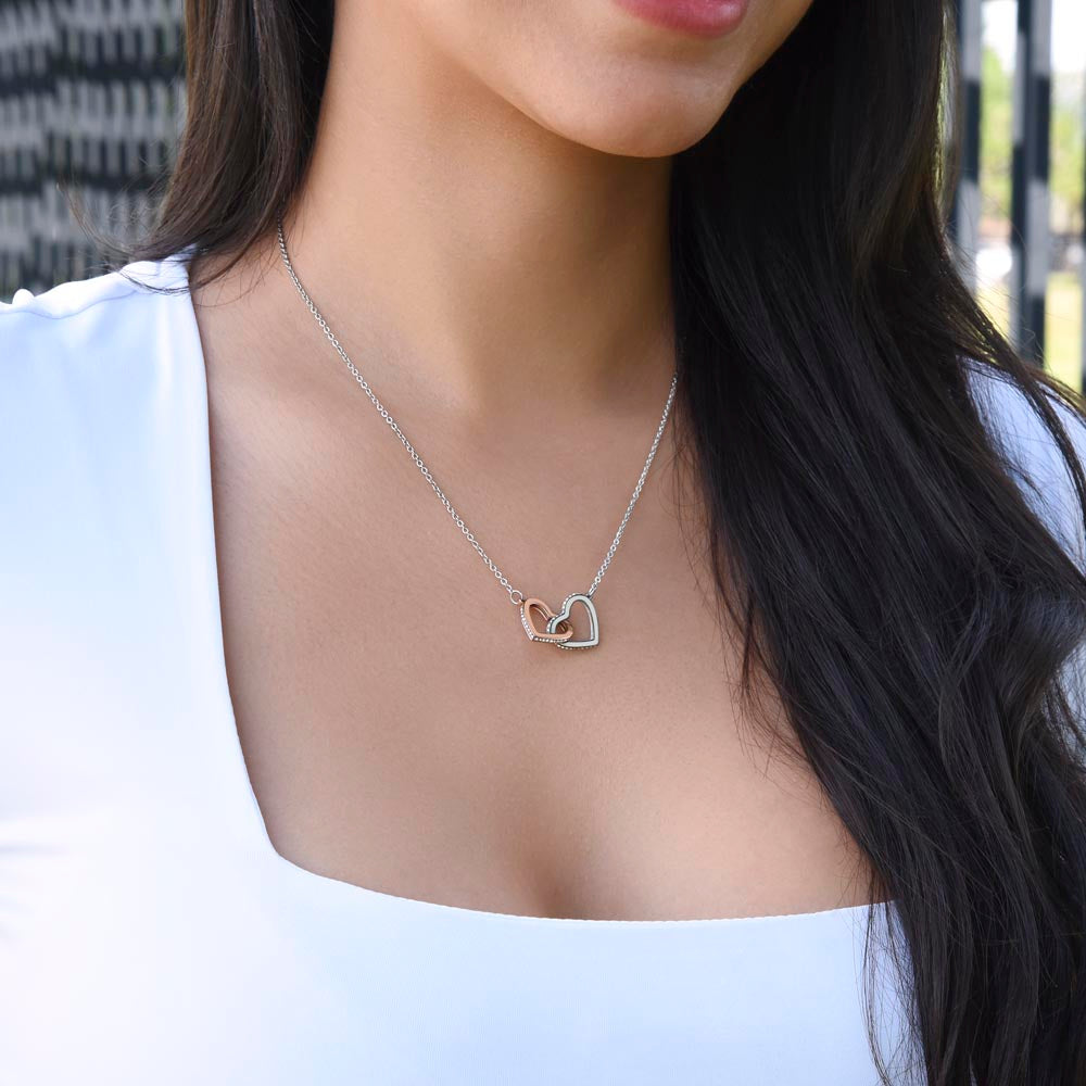 You Are Like A Sister To Me Interlocking Hearts Necklace