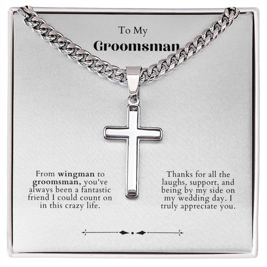 Groomsman Cross Necklace