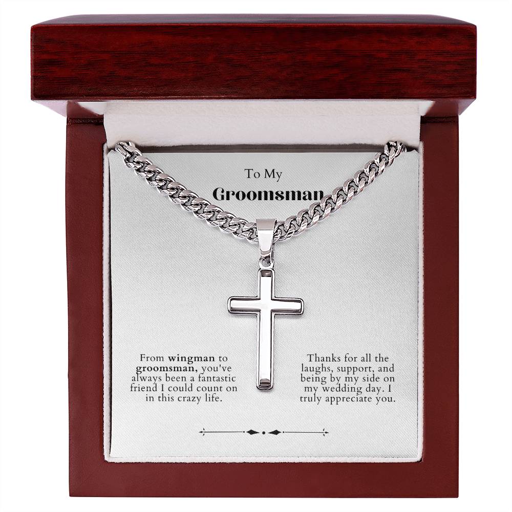 Groomsman Cross Necklace