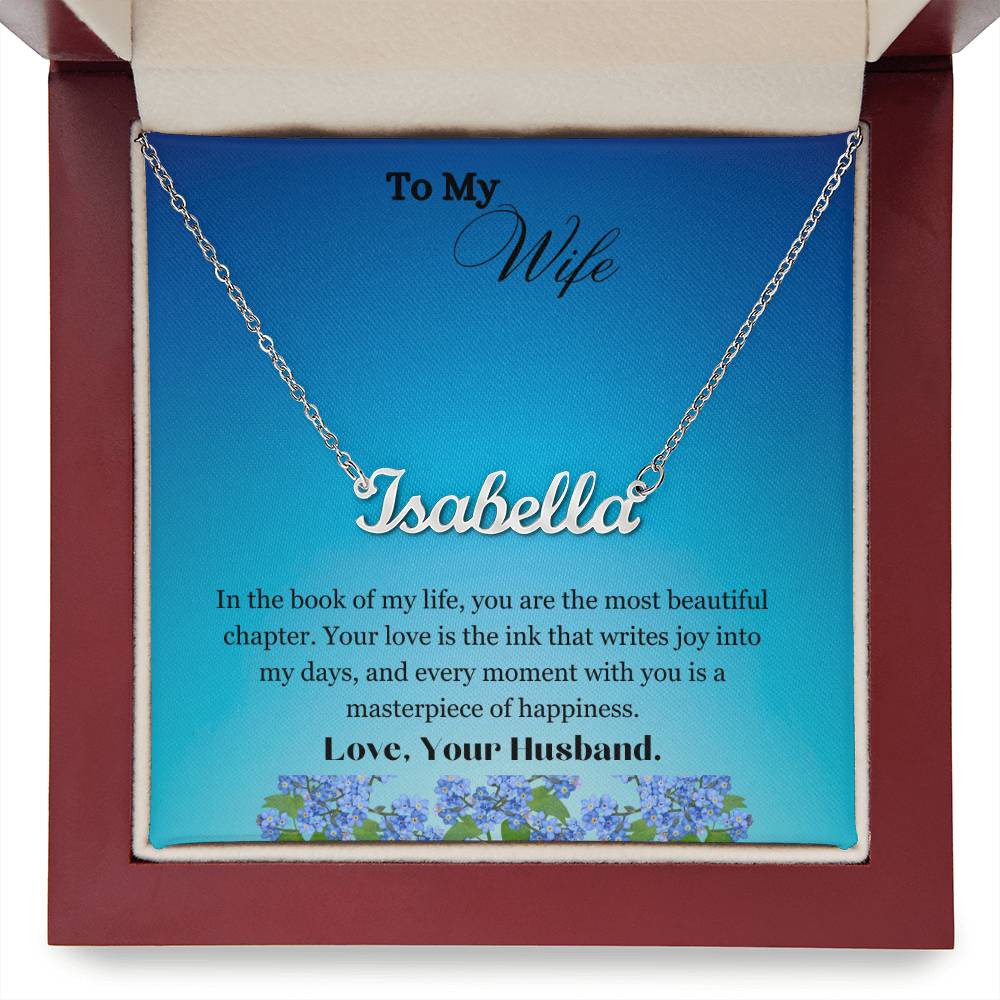 Custom Name Necklace With Special Love Note