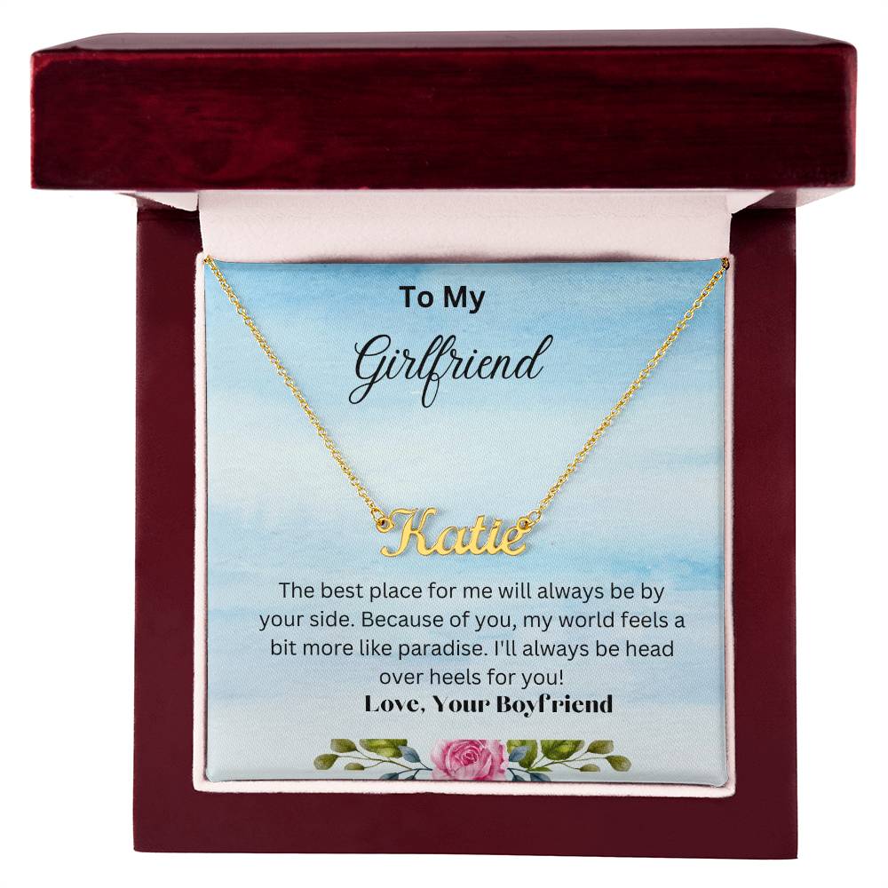 Custom Name Necklace With Love Note
