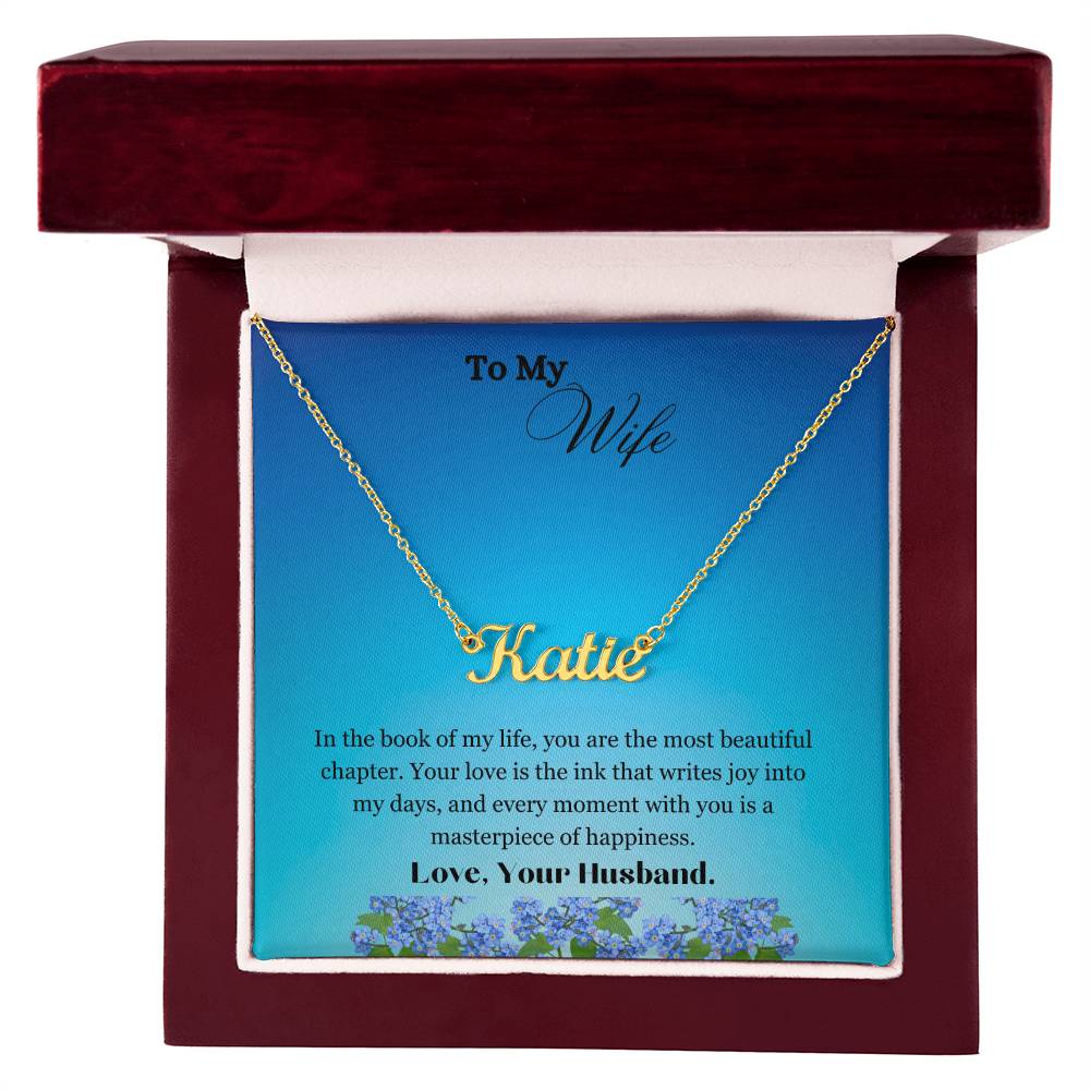 Custom Name Necklace With Special Love Note