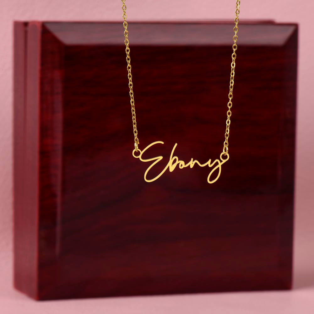Signature Name Necklace (No Message Card)