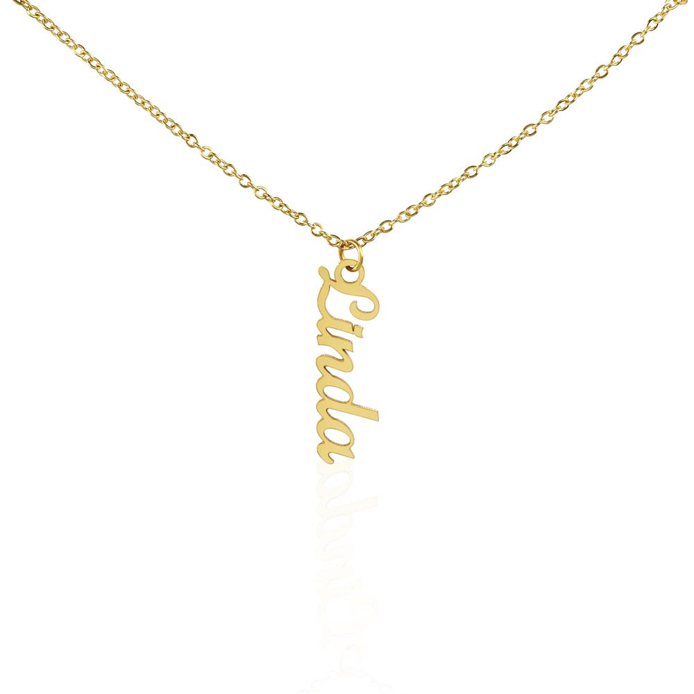 Vertical Name Necklace (No Message Card)