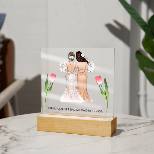 Maid Of Honor Gift Square Acrylic