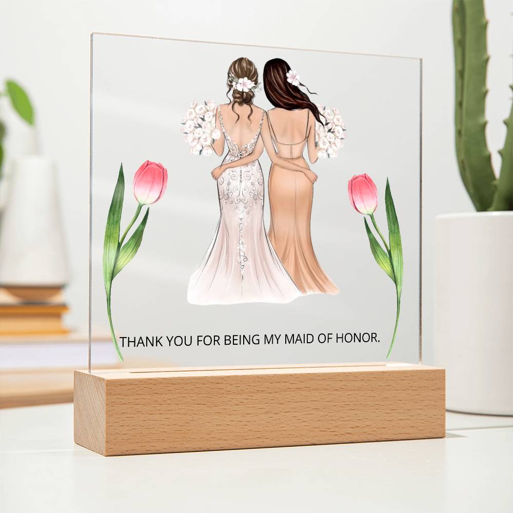 Maid Of Honor Gift Square Acrylic