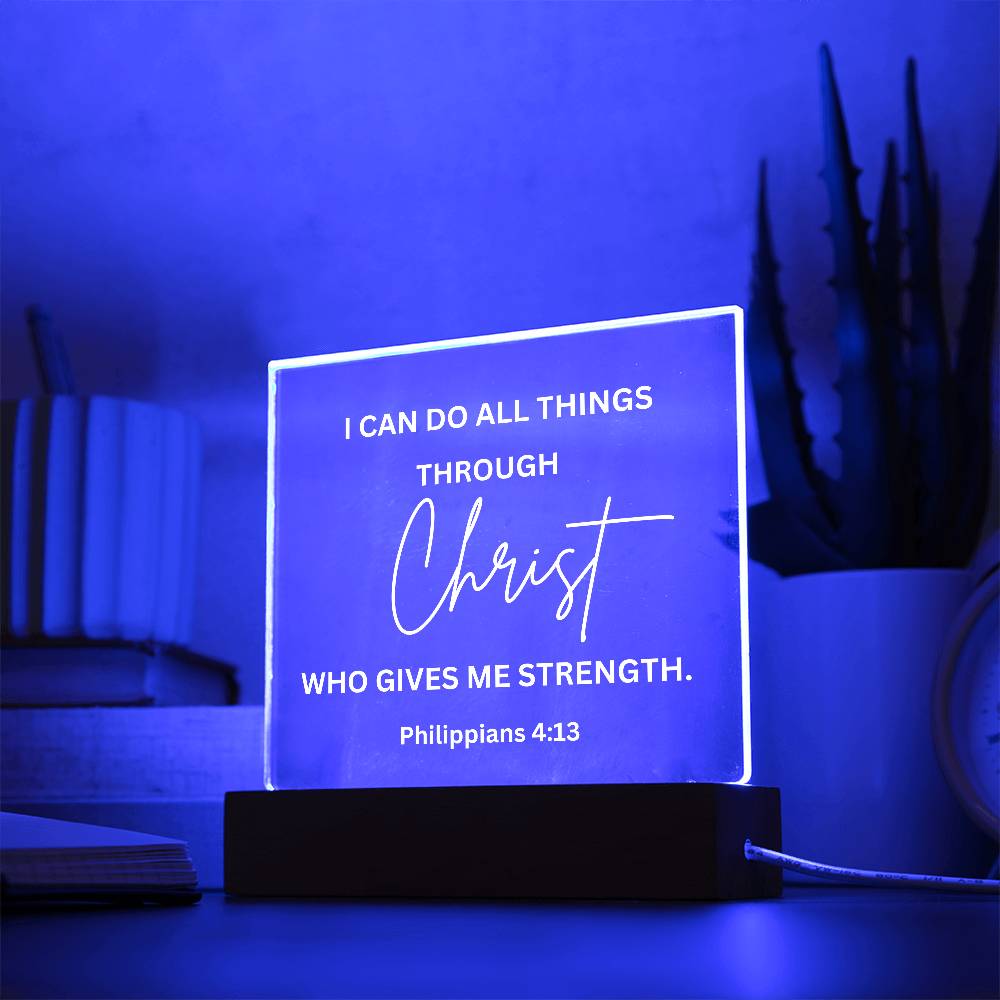 Christ My Strength Table Lamp