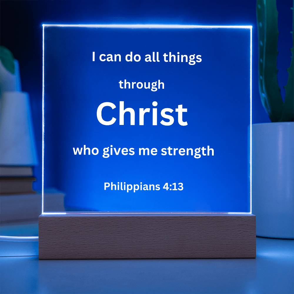 I Can Do All Things Through Christ Table Lamp