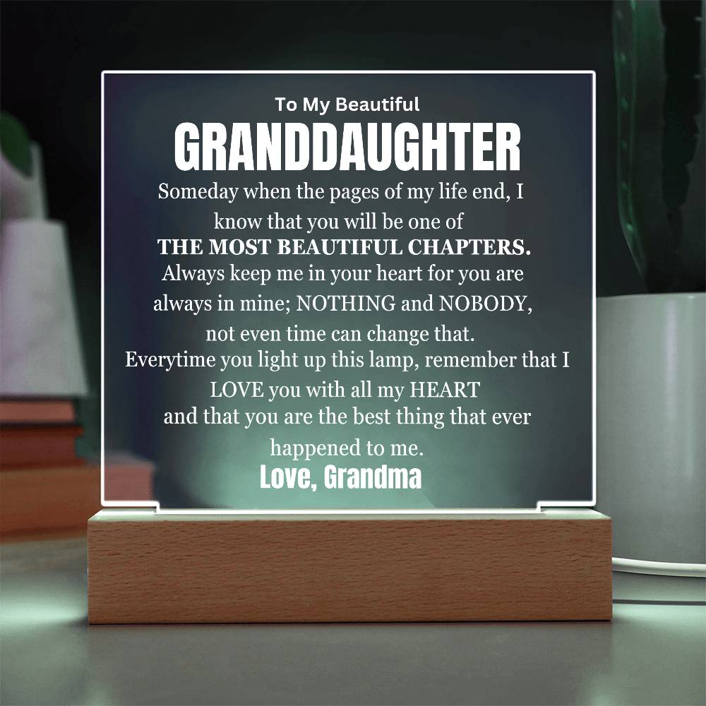 My Most Beautiful Chapter Grandma Love Table Lamp