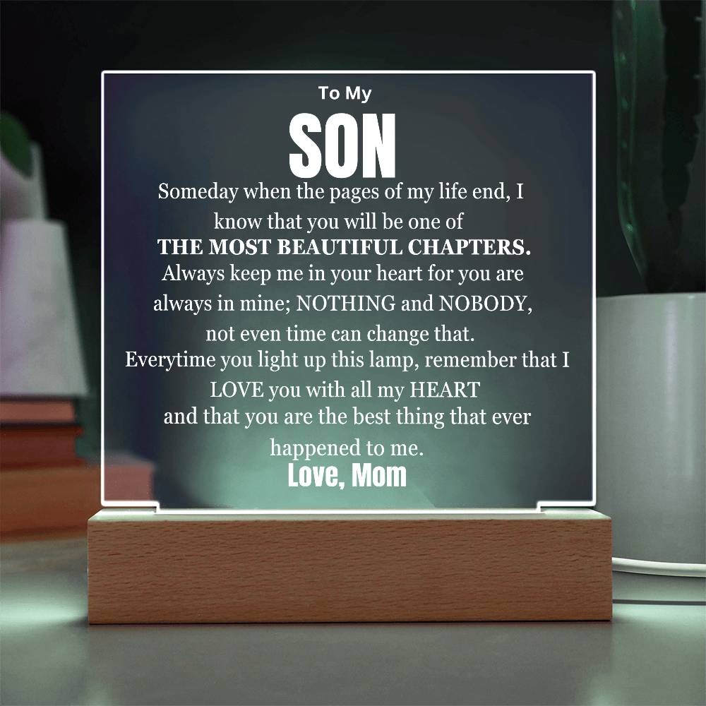 My Son My Most Beautiful Chapter Table Lamp