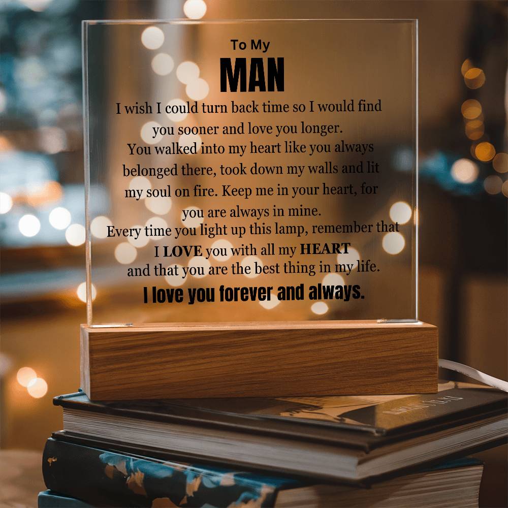 My Man My Best Friend And Lover Table Lamp