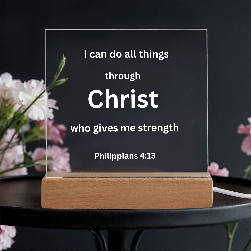 I Can Do All Things Through Christ Table Lamp