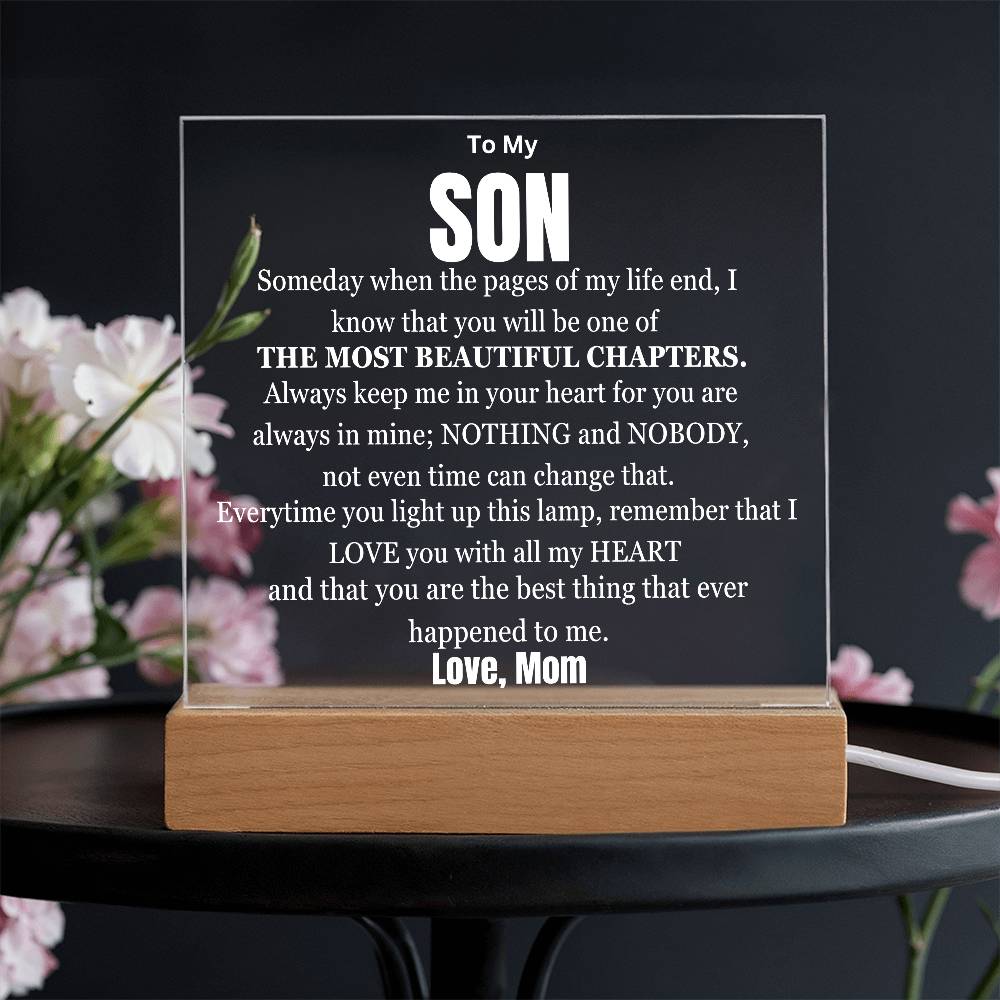 My Son My Most Beautiful Chapter Table Lamp