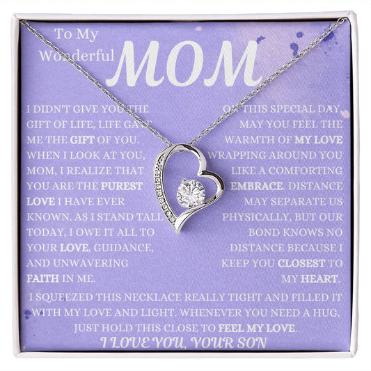 Our Bond Knows No Distance Mom Forever Love Necklace