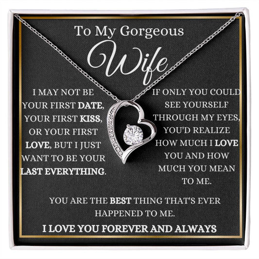 To My Gorgeous Wife Forever Love Necklace
