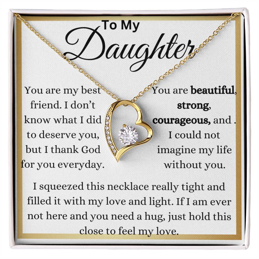 My Beautiful Daughter My Best Friend Forever Love Necklace