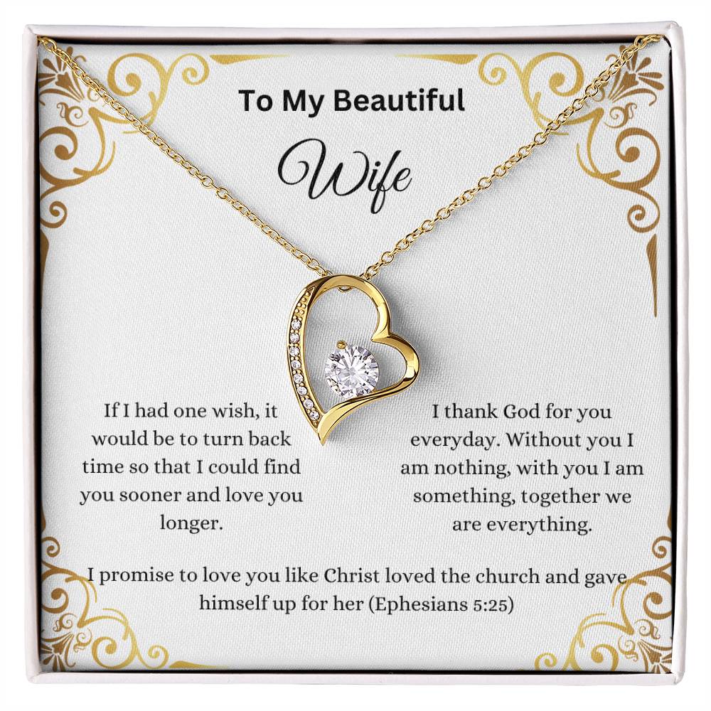 To My Beautiful Wife Forever Love Necklace