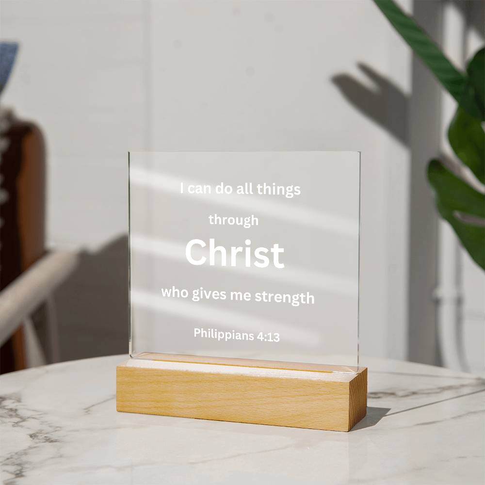 I Can Do All Things Through Christ Table Lamp