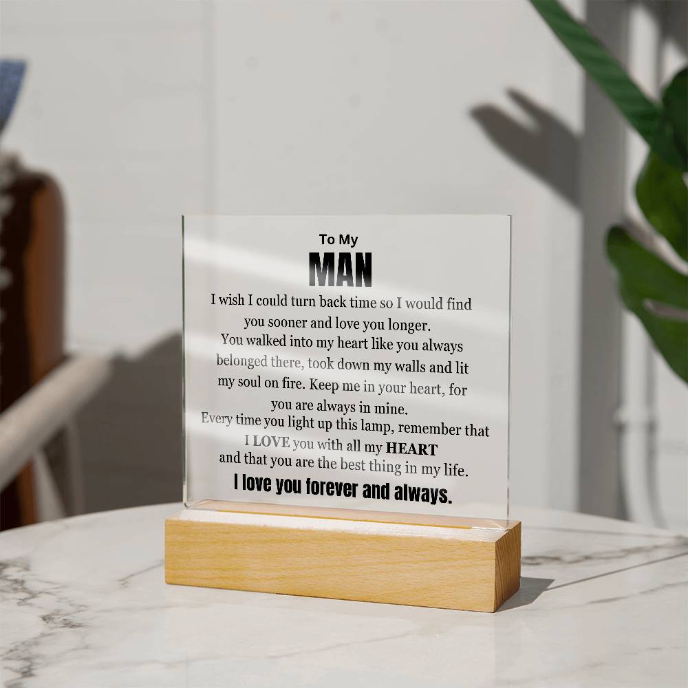 My Man My Best Friend And Lover Table Lamp