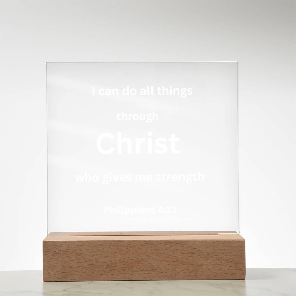 I Can Do All Things Through Christ Table Lamp