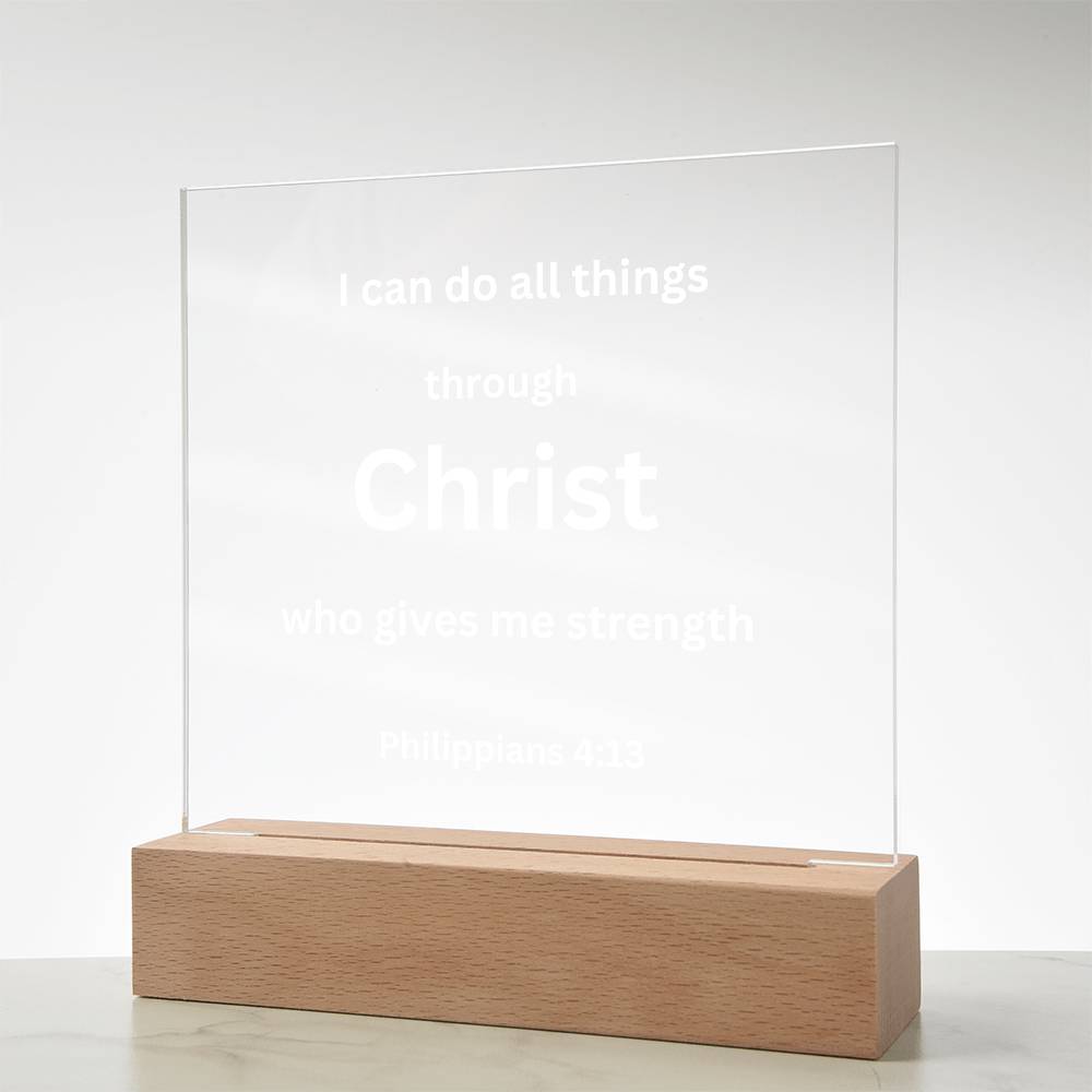 I Can Do All Things Through Christ Table Lamp