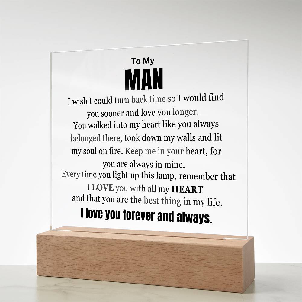 My Man My Best Friend And Lover Table Lamp