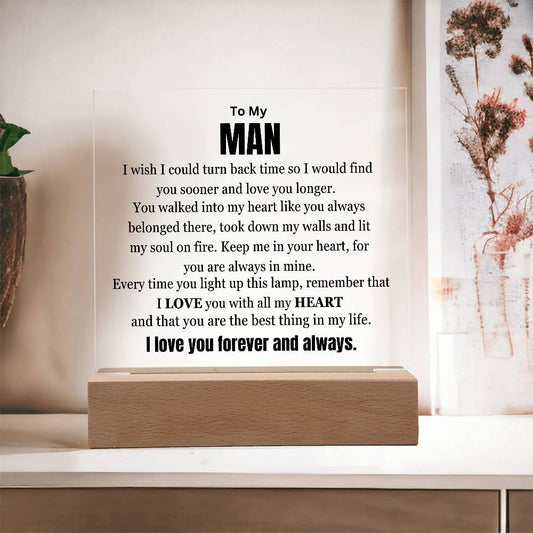 My Man My Best Friend And Lover Table Lamp