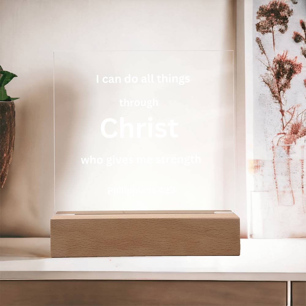 I Can Do All Things Through Christ Table Lamp