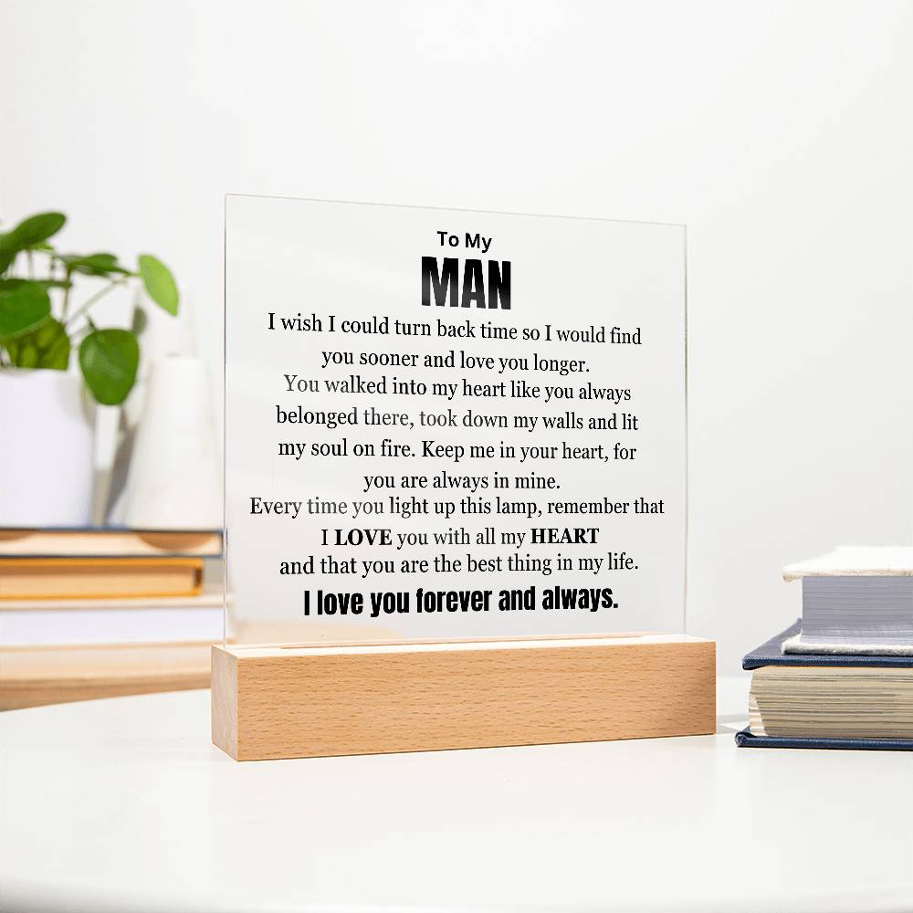 My Man My Best Friend And Lover Table Lamp