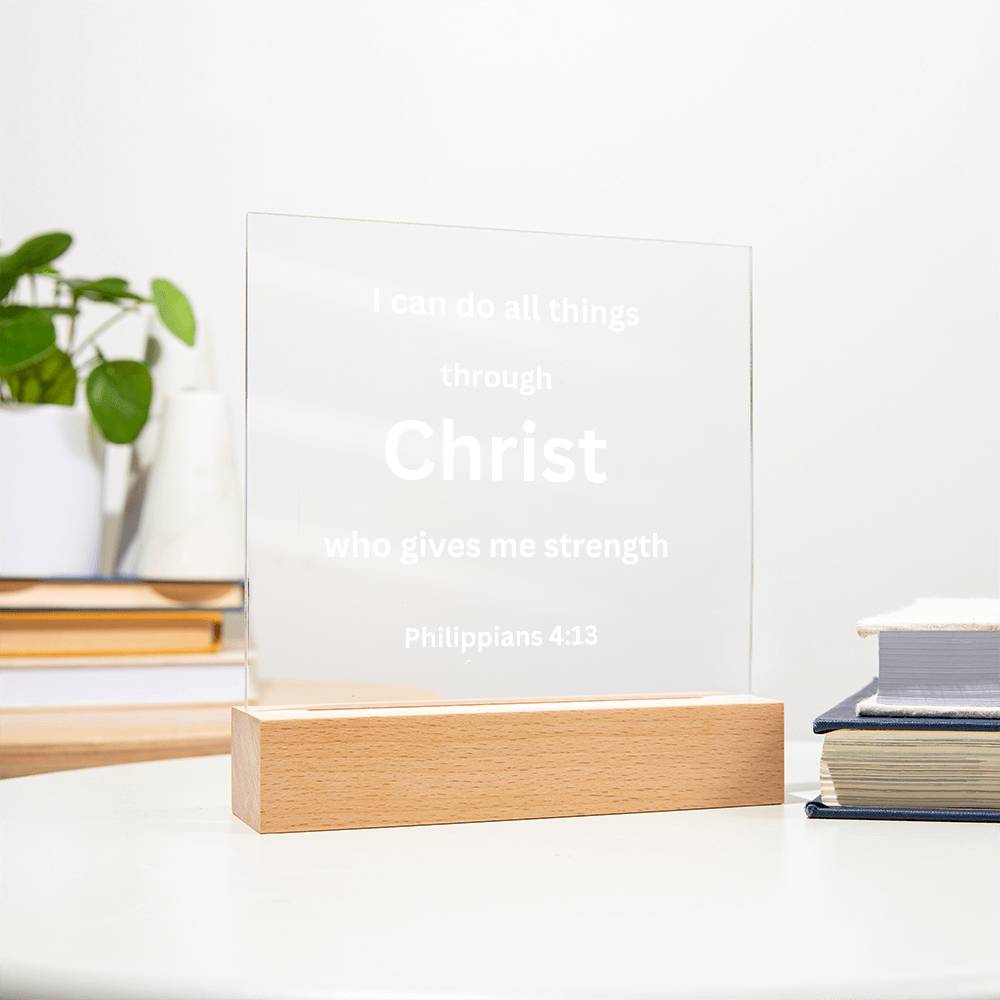 I Can Do All Things Through Christ Table Lamp