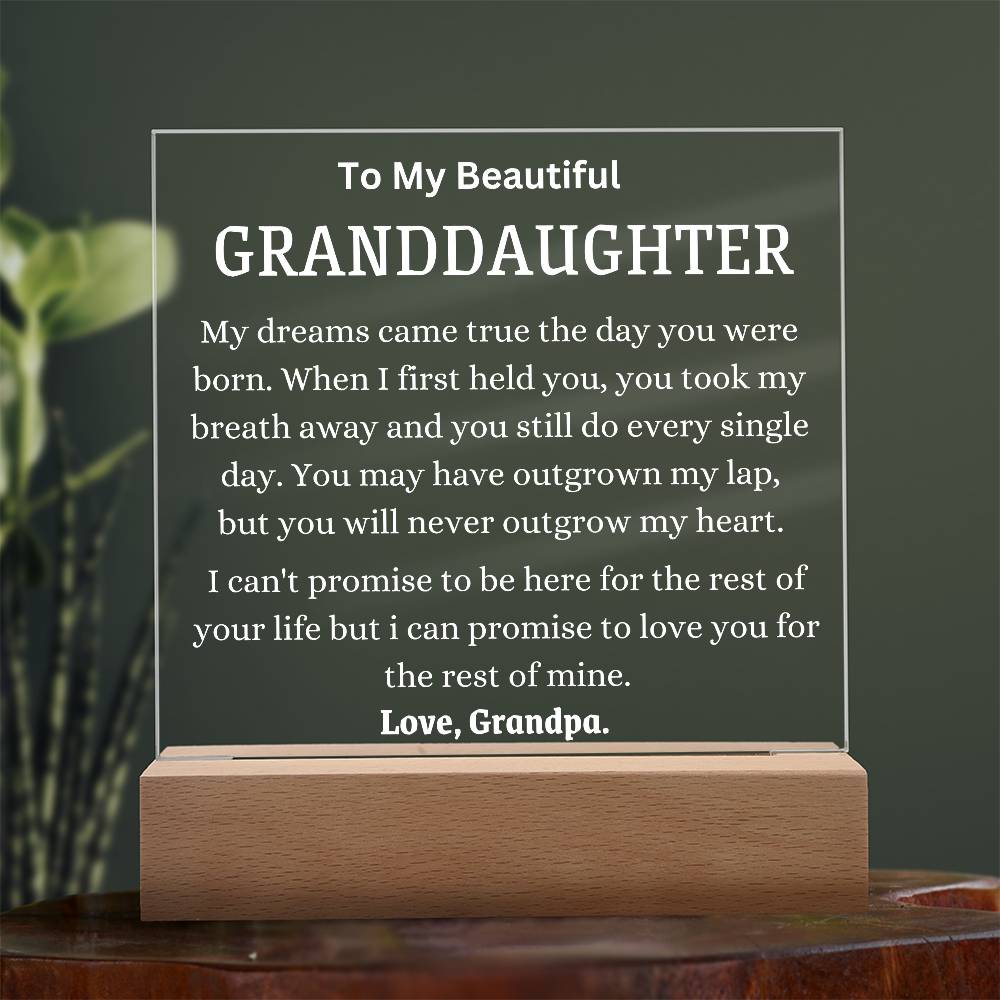 My Sunshine Granddaughter Table Lamp