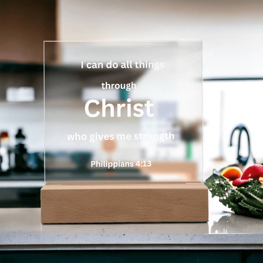 I Can Do All Things Through Christ Table Lamp