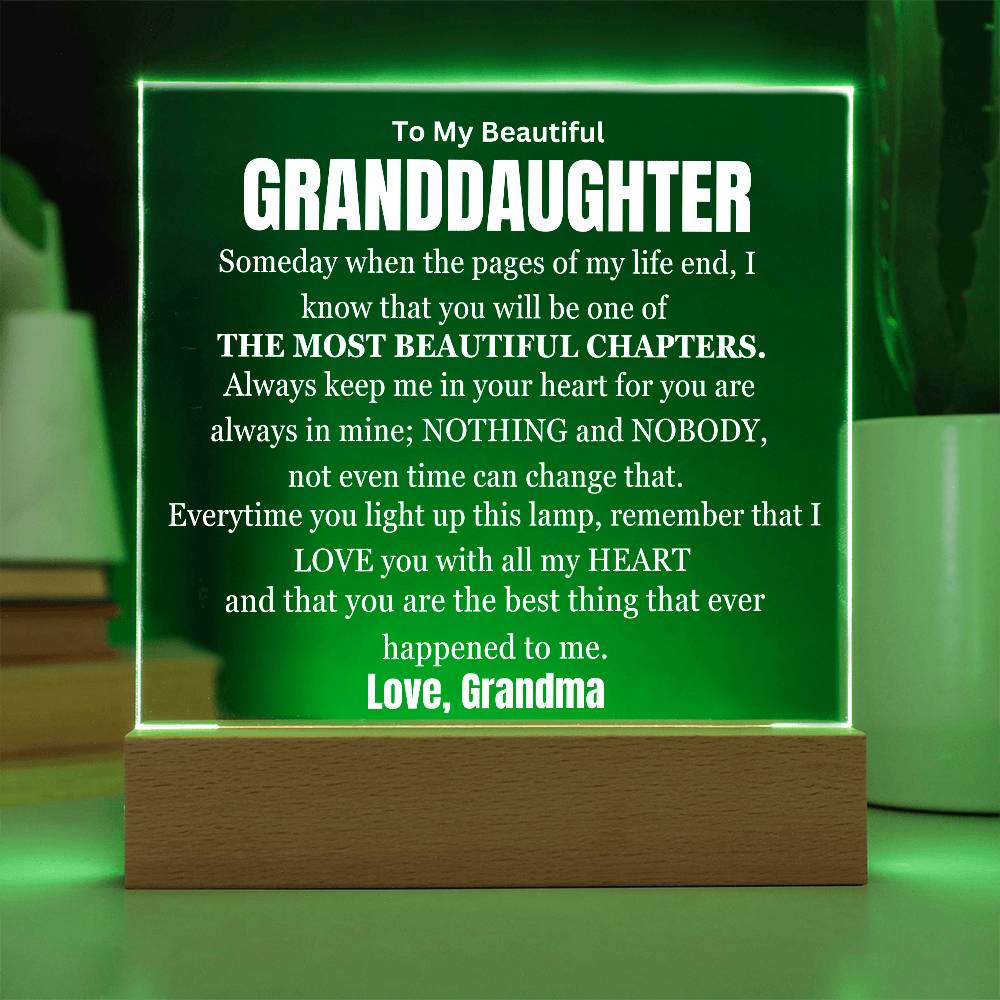 My Most Beautiful Chapter Grandma Love Table Lamp